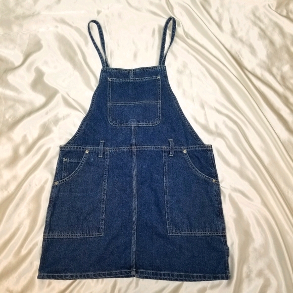 Overall dress Vintage Forever 21 Denim Womans sz L - Picture 1 of 6